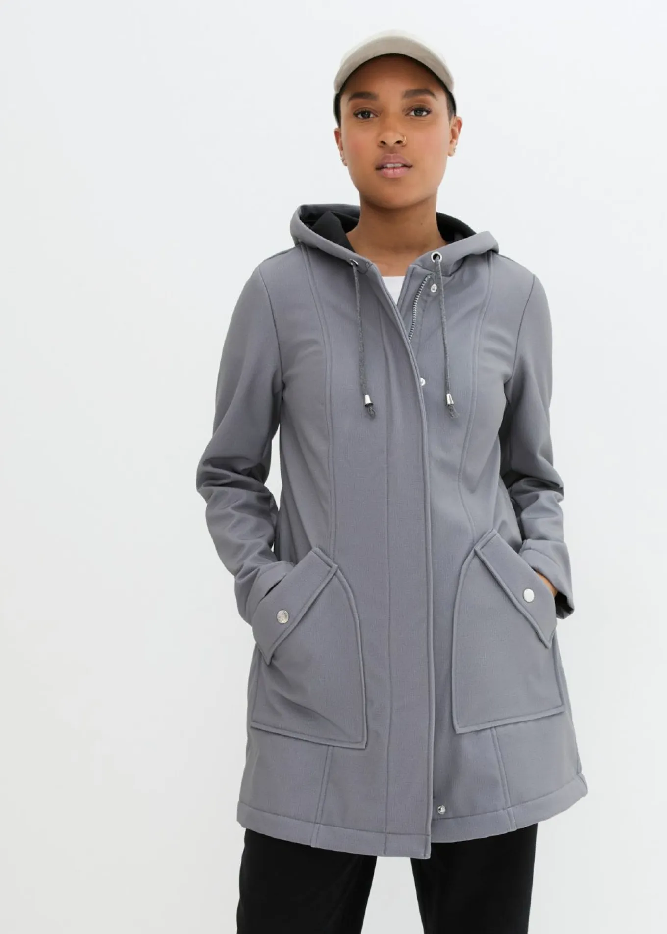 Parka de softshell con capucha