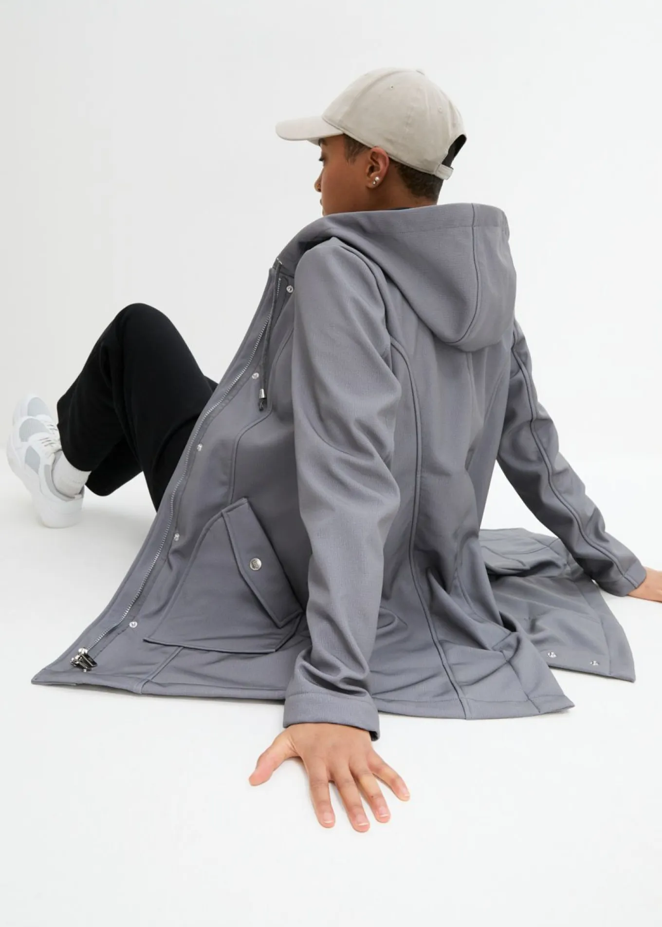 Parka de softshell con capucha
