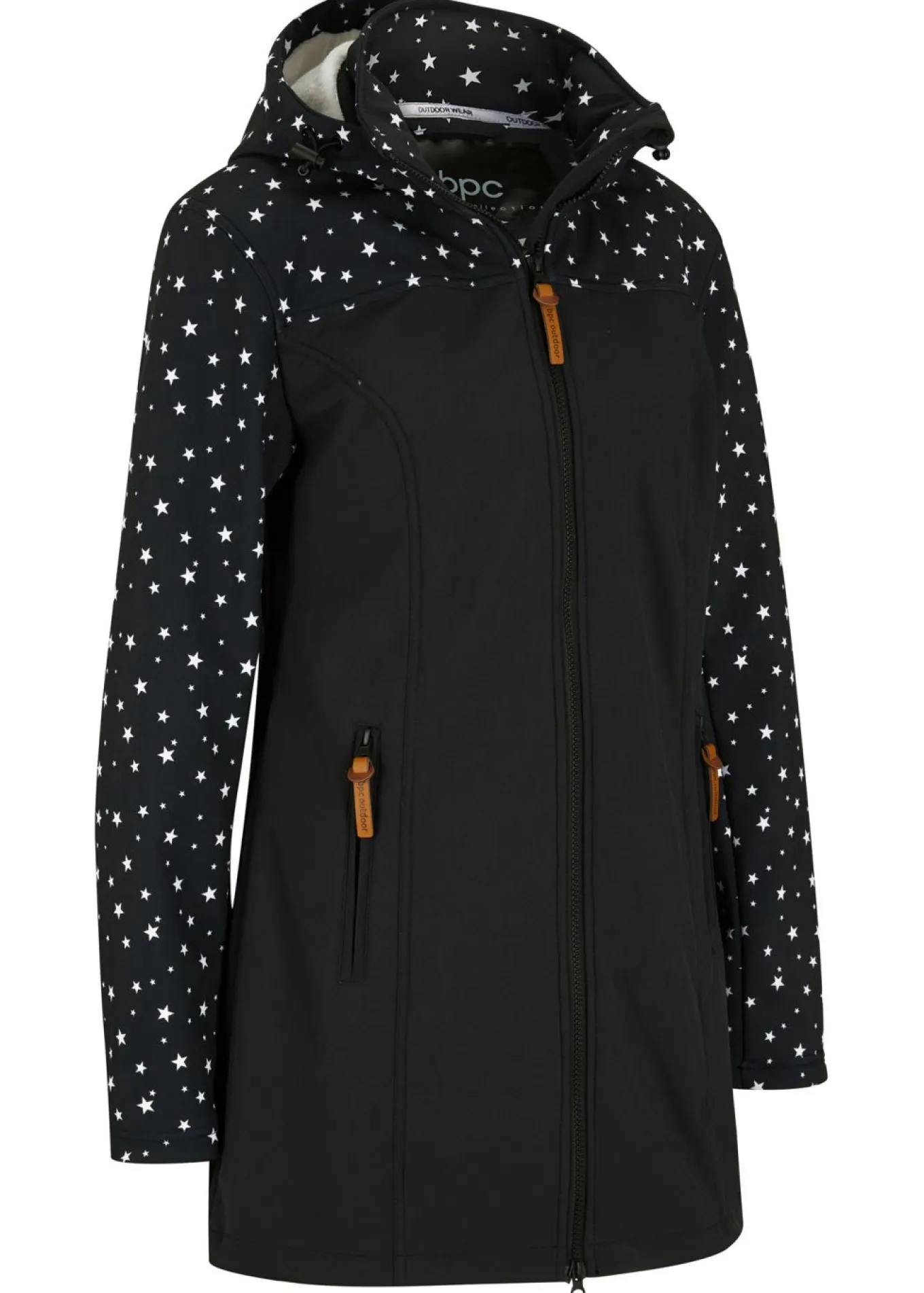 Parka funcional de softshell con forro polar suave