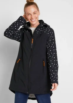 Parka funcional de softshell con forro polar suave