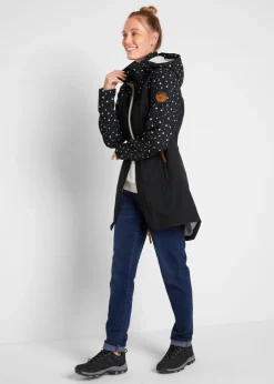 Parka funcional de softshell con forro polar suave