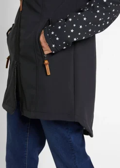 Parka funcional de softshell con forro polar suave