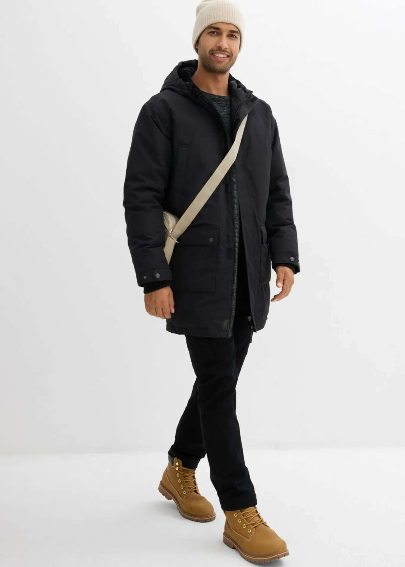 Parka funcional impermeable con plumón auténtico para invierno