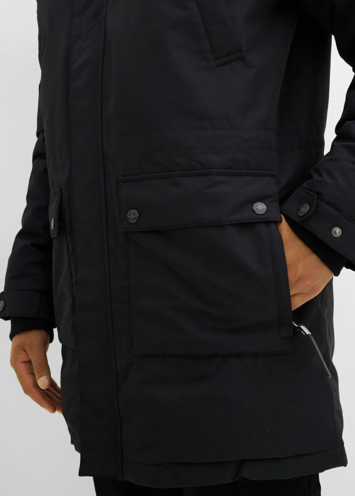Parka funcional impermeable con plumón auténtico para invierno