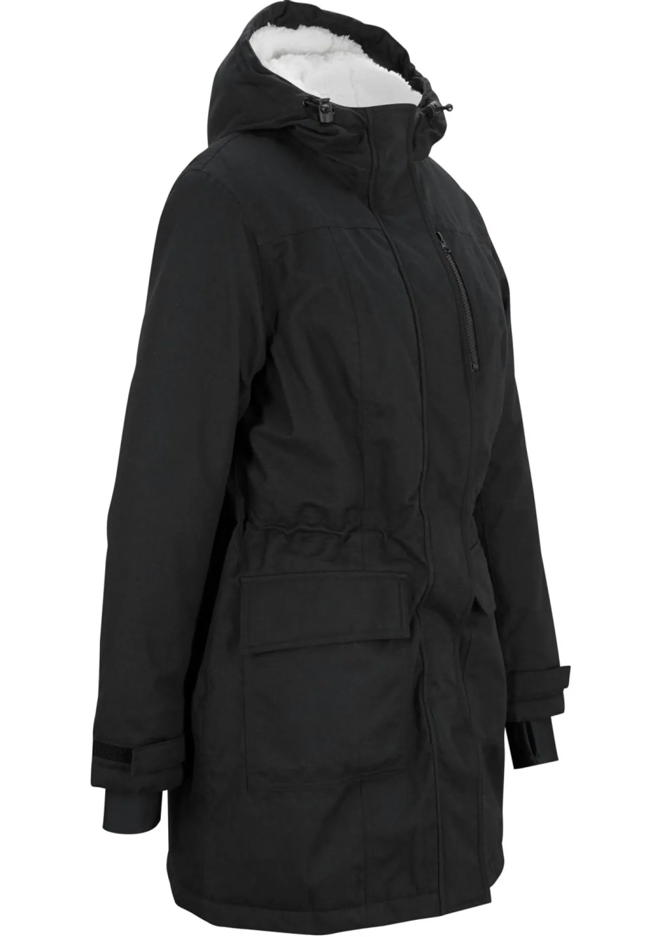 Parka funcional impermeable con forro de peluche en la capucha