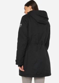 Parka funcional impermeable con forro de peluche en la capucha