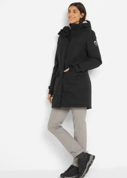 Parka funcional impermeable con forro de peluche en la capucha