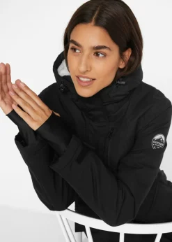 Parka funcional impermeable con forro de peluche en la capucha
