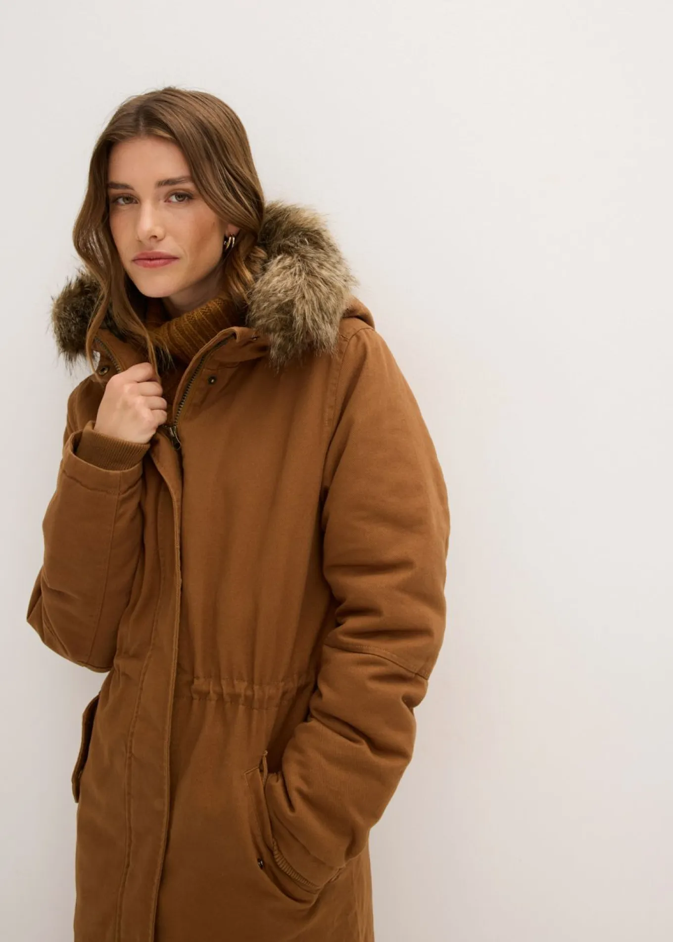 Parka larga acolchada