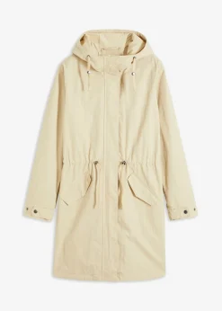 Parka larga con capucha
