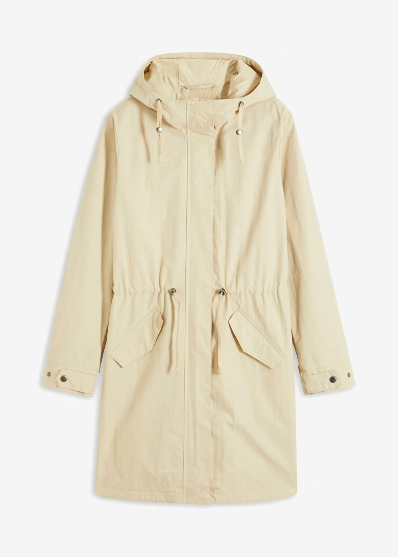 Parka larga con capucha