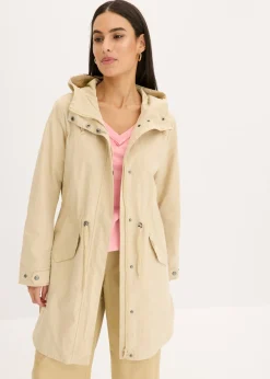 Parka larga con capucha
