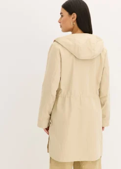 Parka larga con capucha