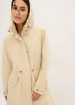 Parka larga con capucha