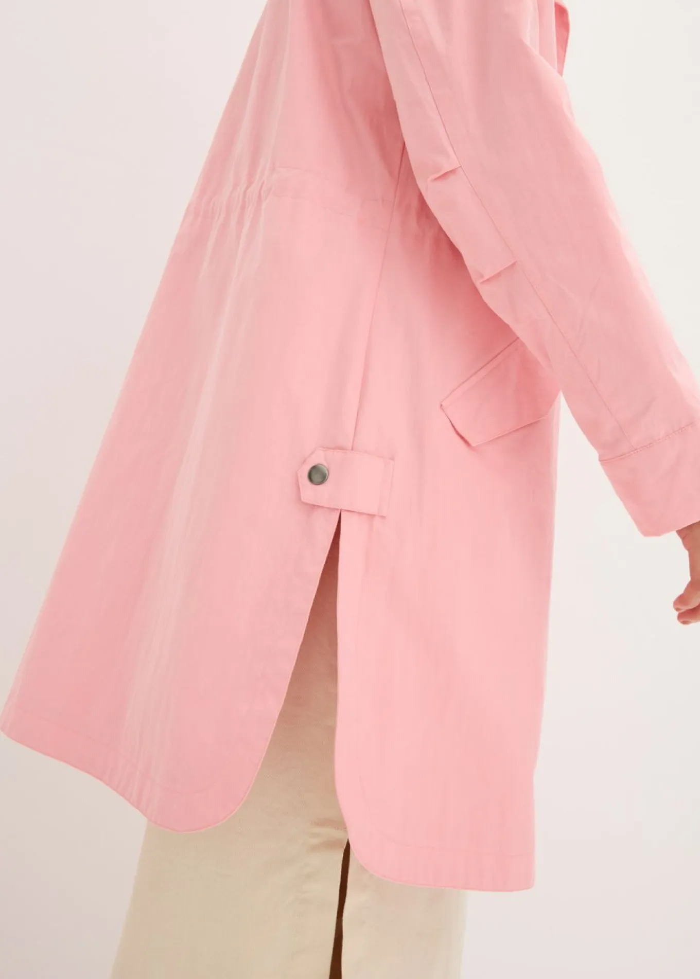 Parka larga con capucha