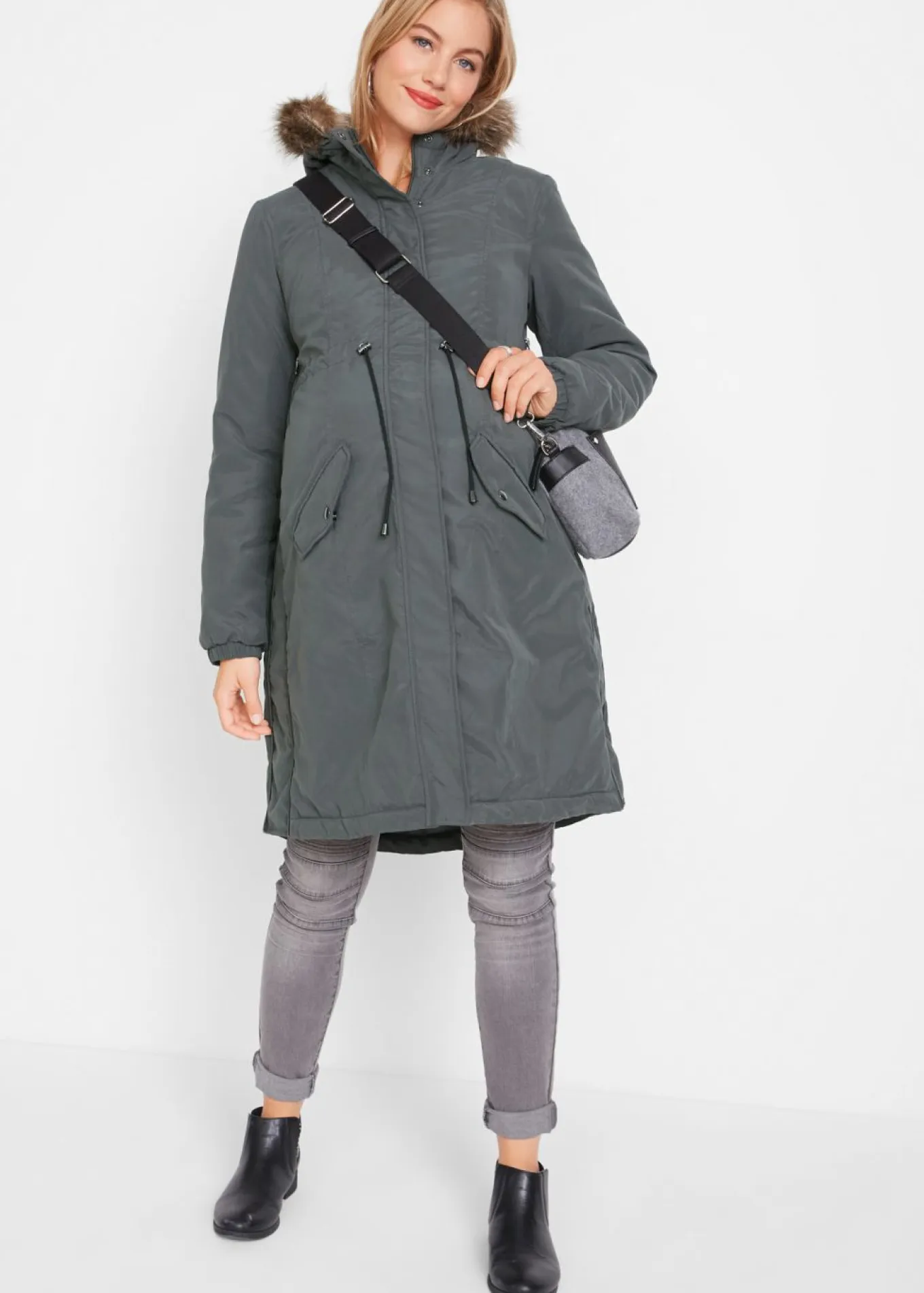 Parka premamá 3 en 1 con inserto de porteo