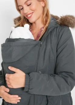 Parka premamá 3 en 1 con inserto de porteo