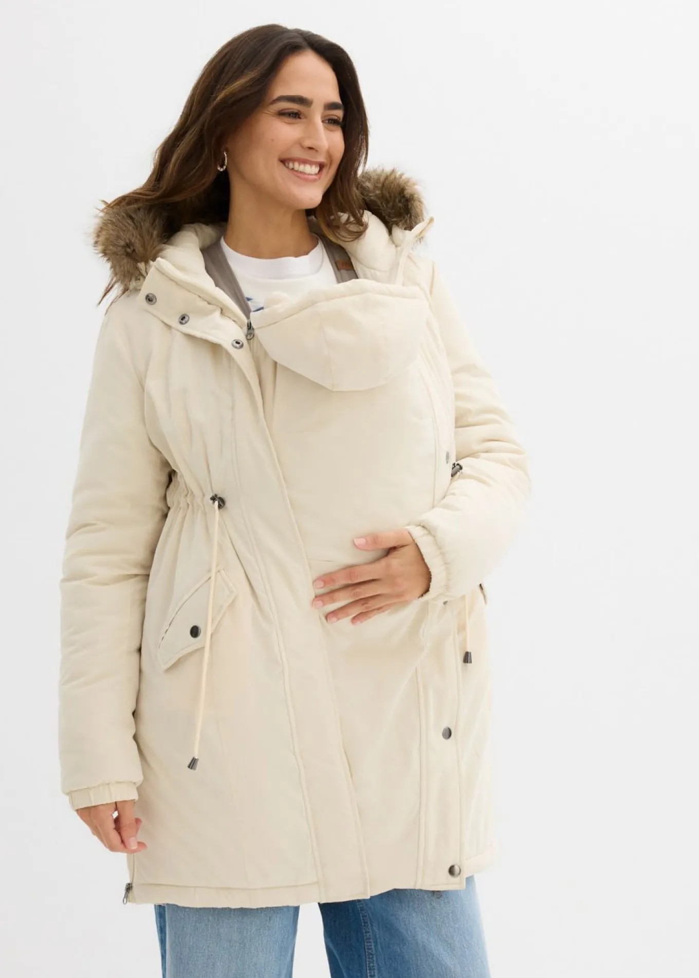Parka premamá 3 en 1 con inserto de porteo