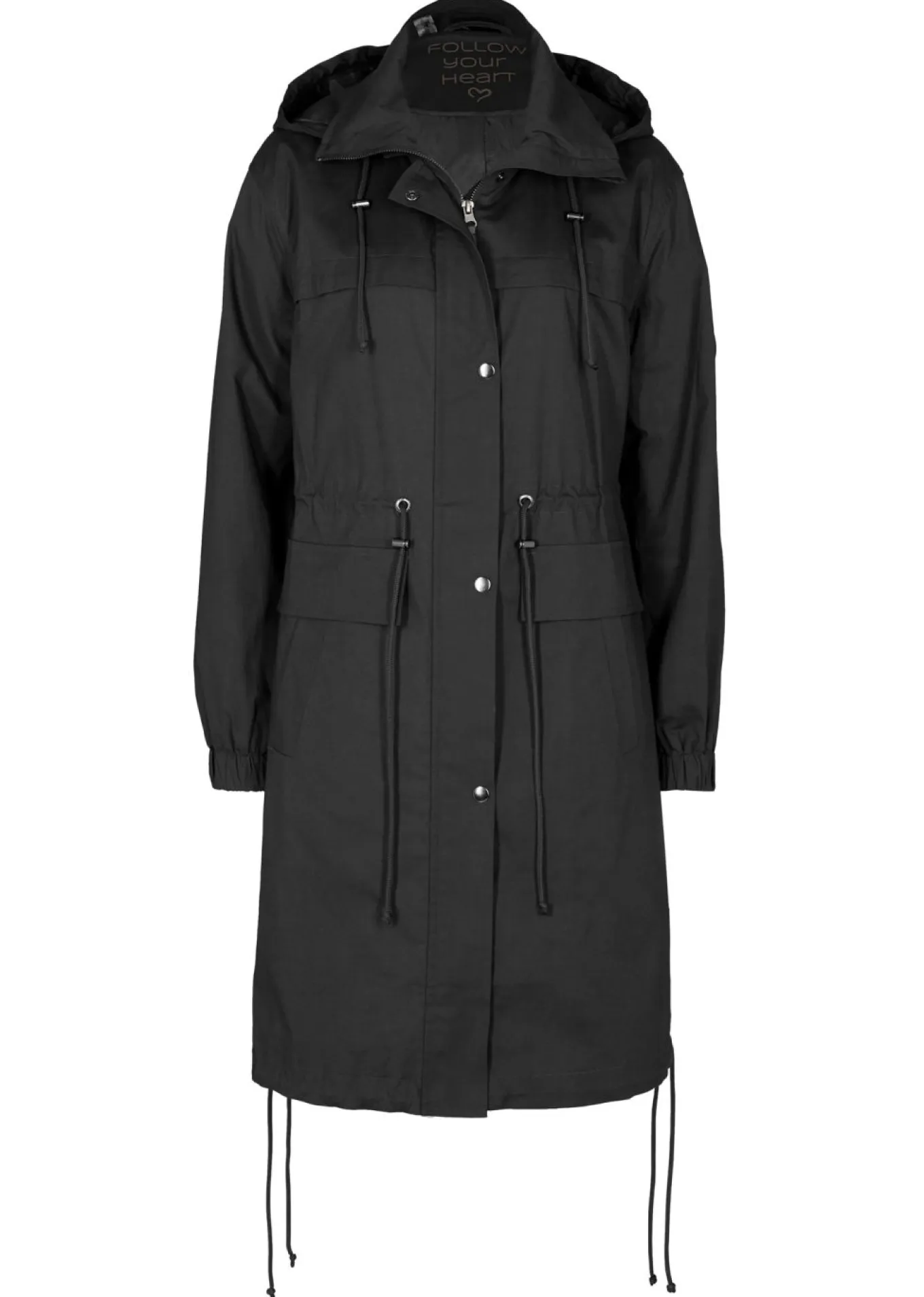 Parka tipo gabardina con bolsillos grandes