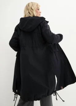 Parka tipo gabardina con bolsillos grandes