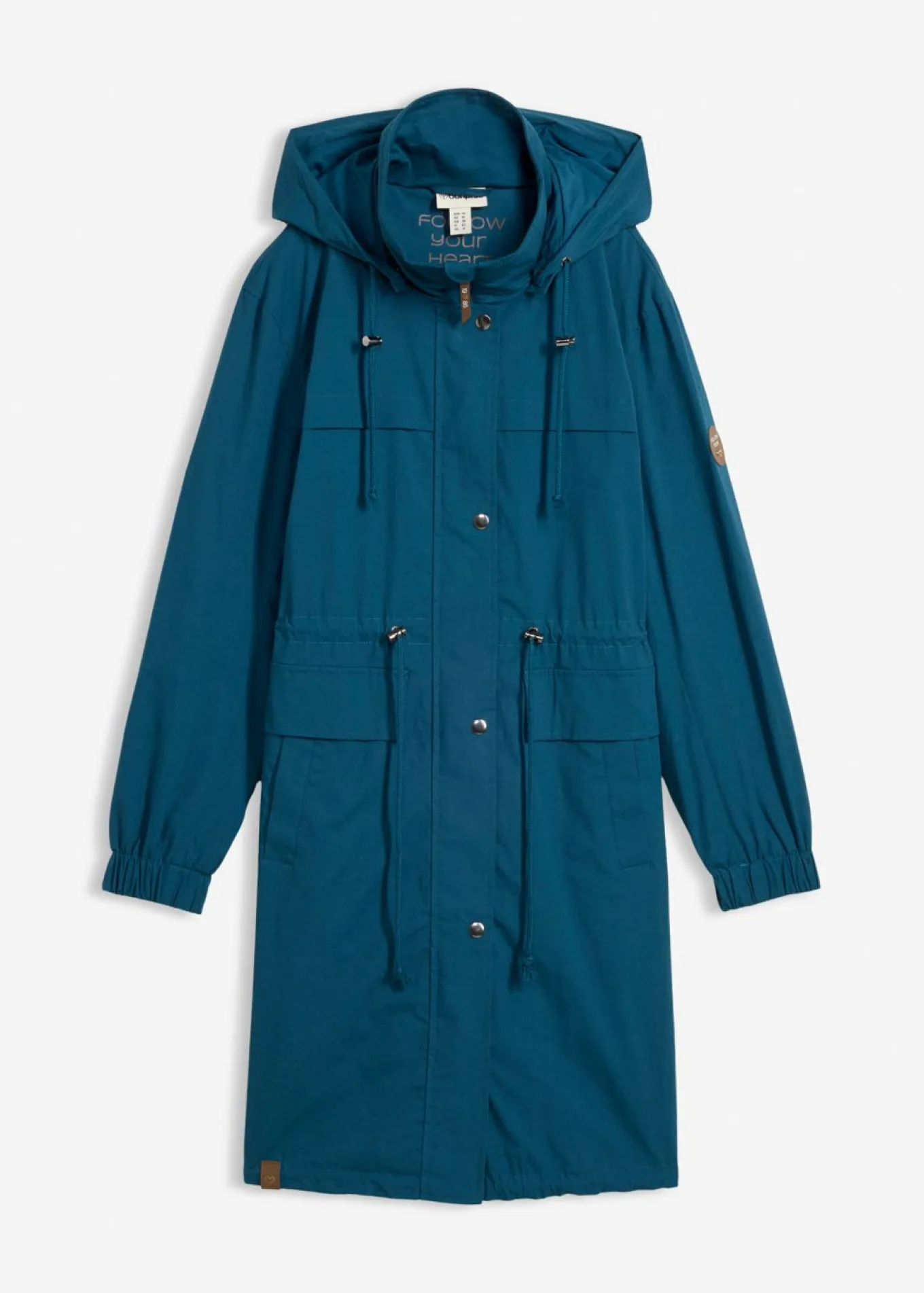Parka tipo gabardina con bolsillos grandes