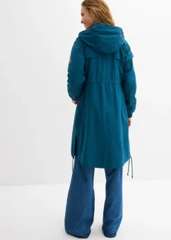 Parka tipo gabardina con bolsillos grandes