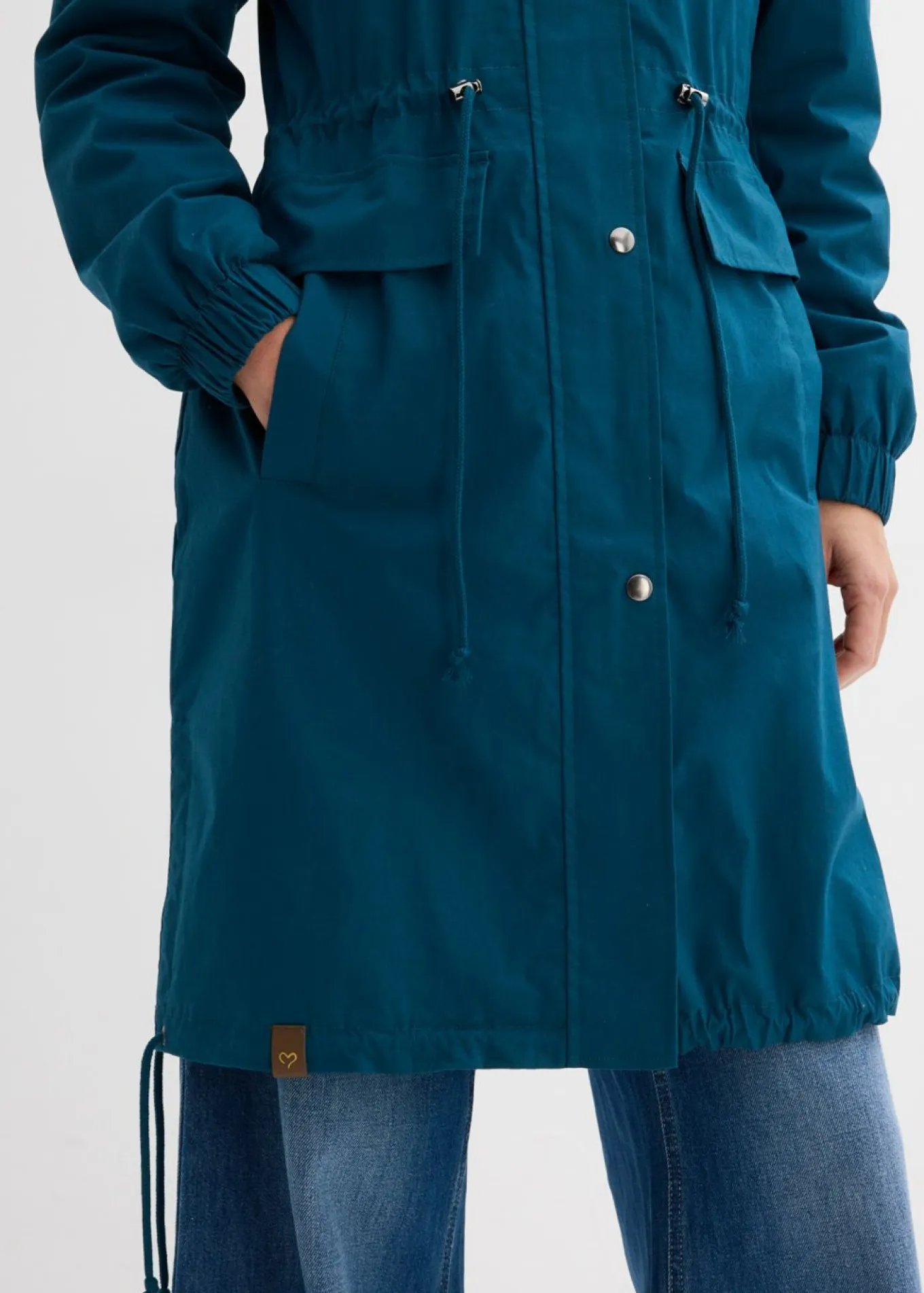 Parka tipo gabardina con bolsillos grandes