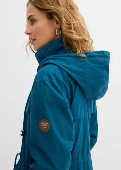 Parka tipo gabardina con bolsillos grandes