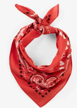 Pañuelo con estampado de corazones