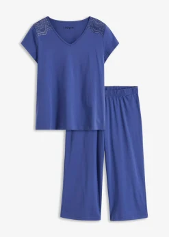 Pijama capri con culotte ancho