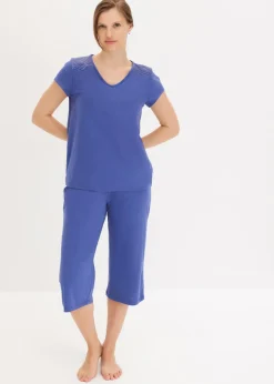 Pijama capri con culotte ancho