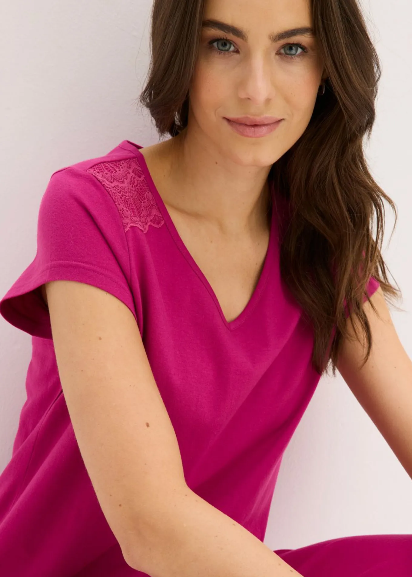 Pijama capri con culotte ancho
