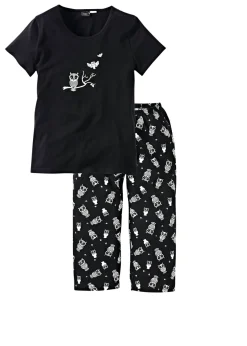 Pijama capri con mangas cortas