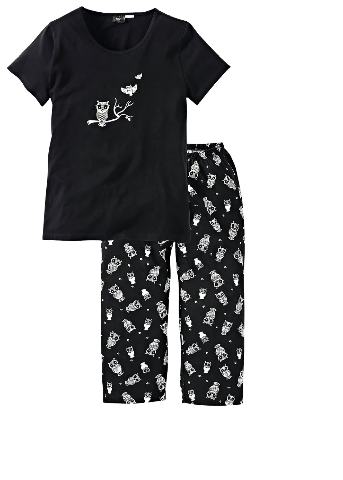 Pijama capri con mangas cortas