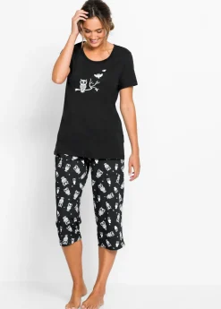 Pijama capri con mangas cortas