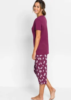 Pijama capri con mangas cortas