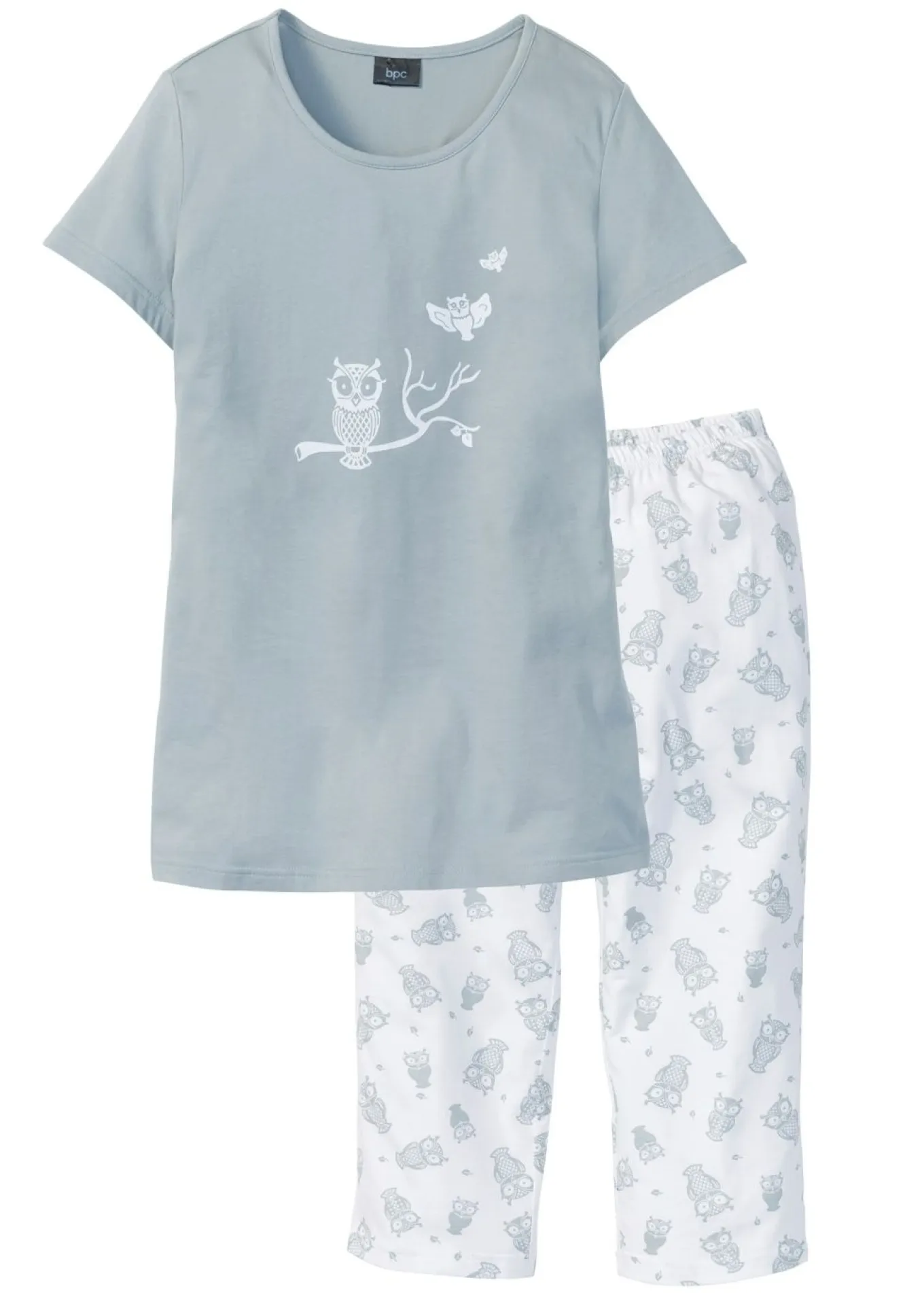 Pijama capri con mangas cortas