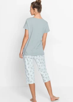 Pijama capri con mangas cortas