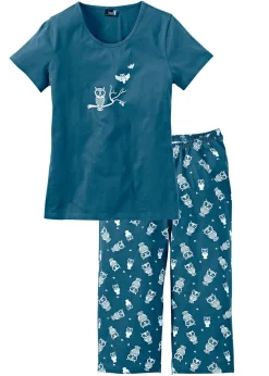 Pijama capri con mangas cortas
