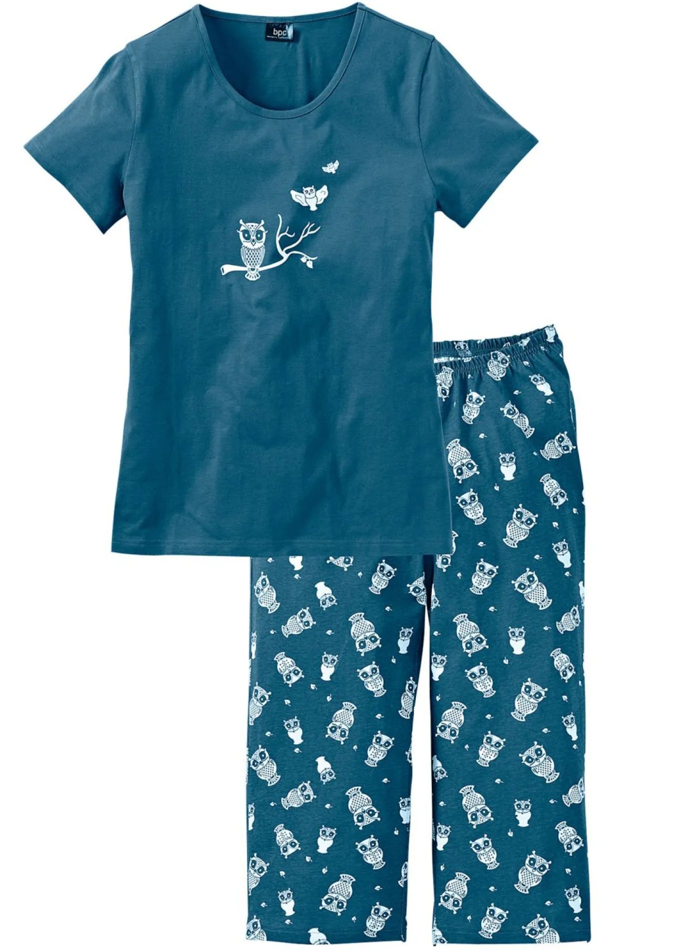 Pijama capri con mangas cortas