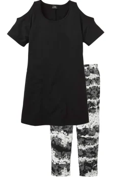 Pijama capri con mangas cortas