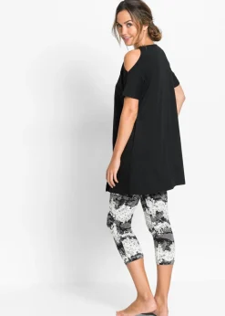 Pijama capri con mangas cortas