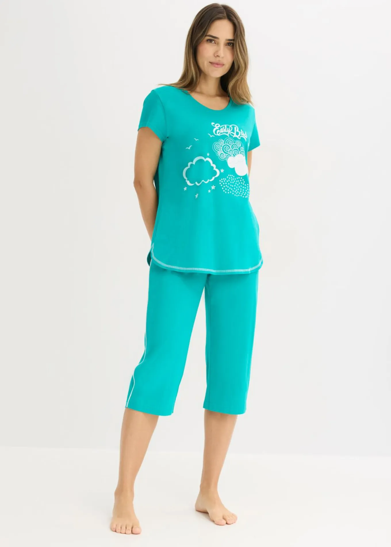 Pijama capri de algodón orgánico puro
