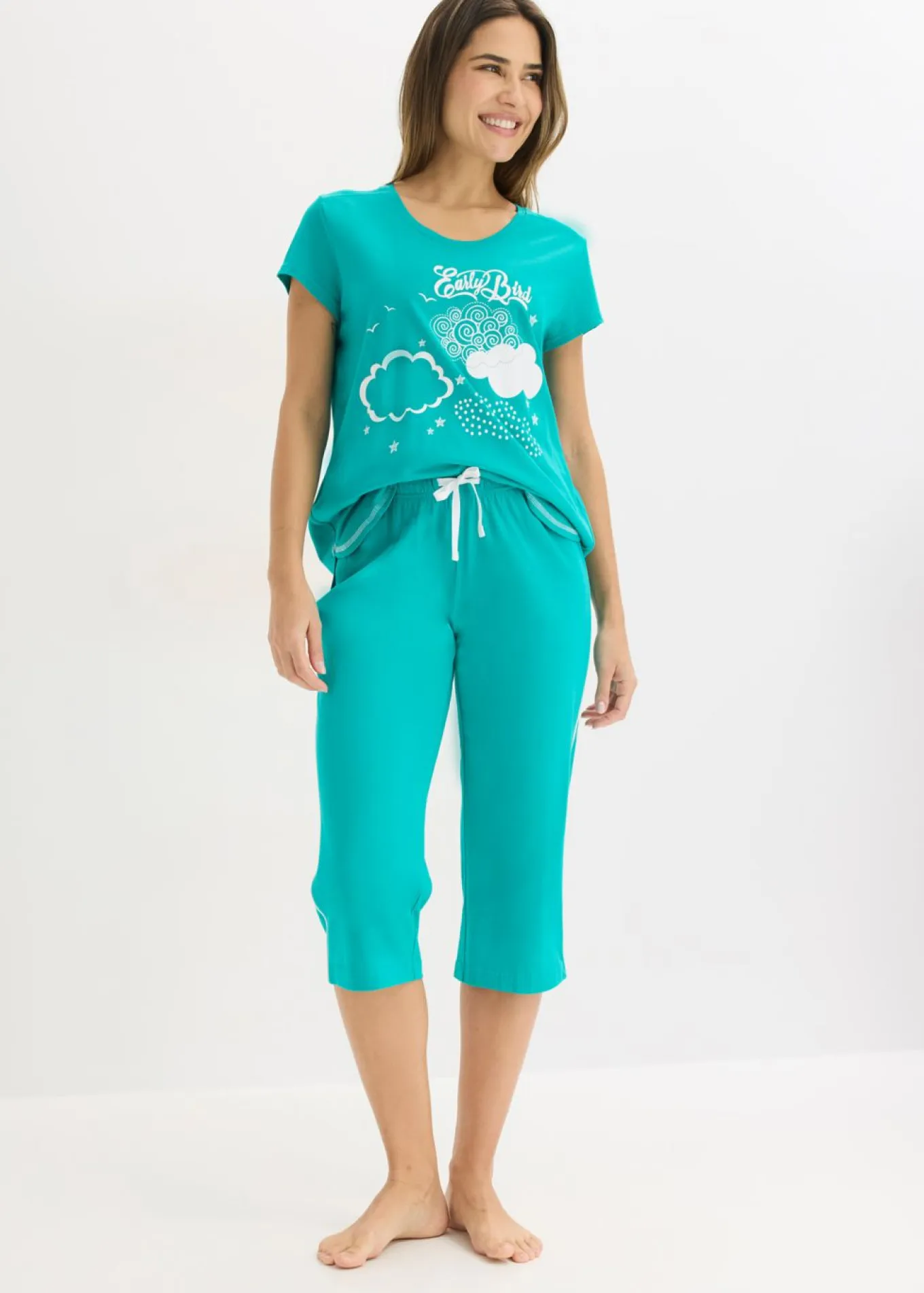 Pijama capri de algodón orgánico puro