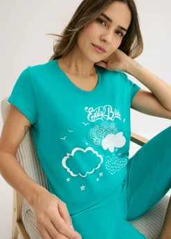 Pijama capri de algodón orgánico puro