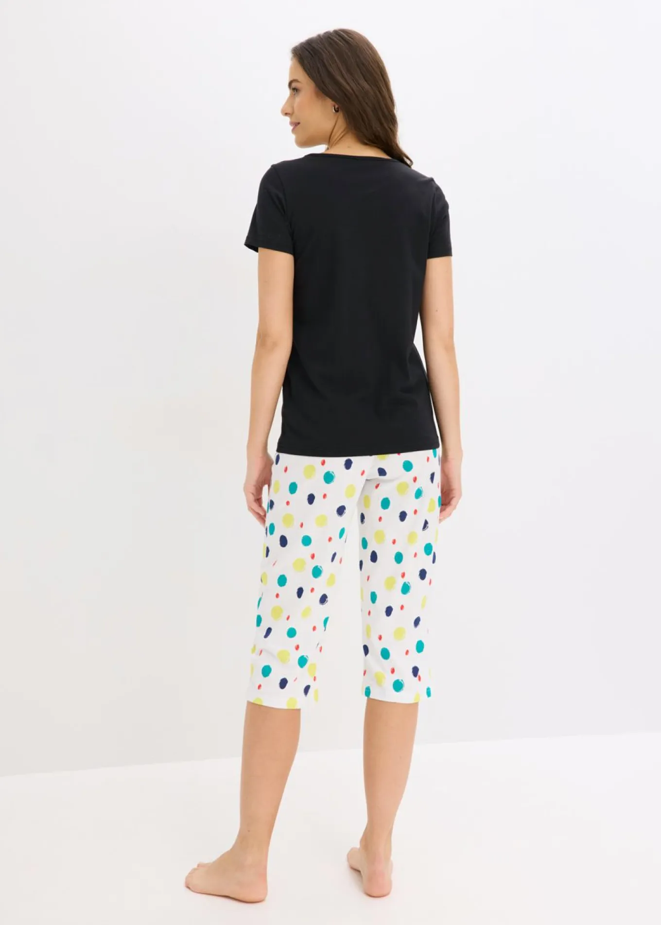 Pijama capri de algodón puro