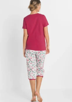 Pijama capri de algodón puro
