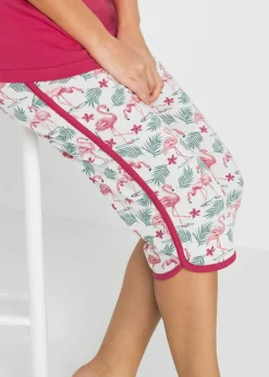 Pijama capri de algodón puro