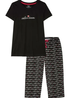 Pijama capri de algodón puro