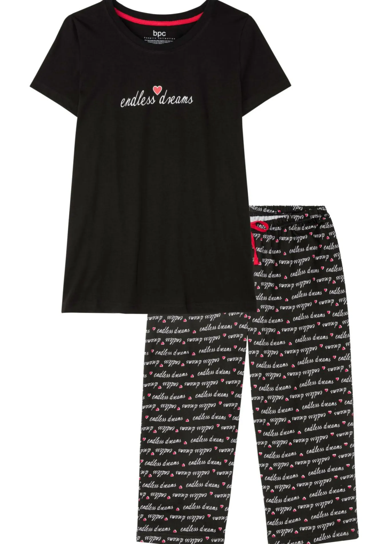 Pijama capri de algodón puro
